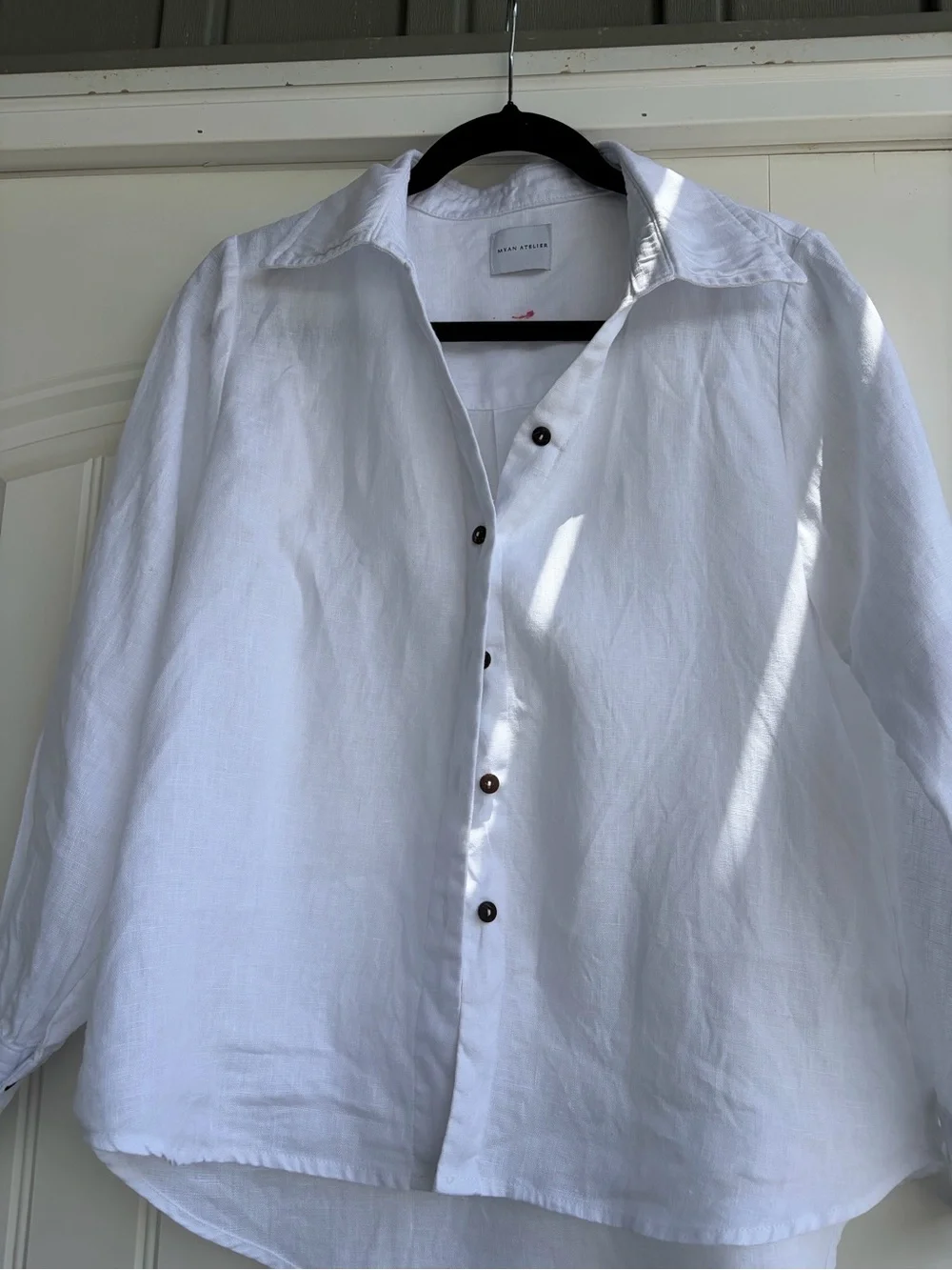 Classic White Button-Down Women's Blouse - Picture 2 of 6